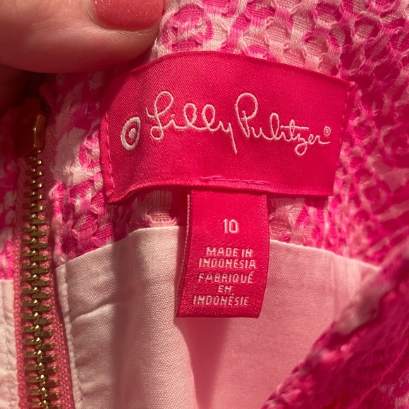 Lilly for Target See Ya Later pink shift mini dress, size 10 - Picture 4 of 5